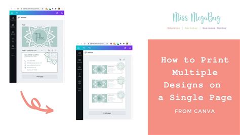 how to print multiple tickets from canva on one page