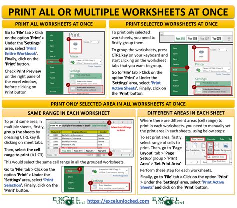 How To Print Multiple Worksheets In Excel Into One Pdf
