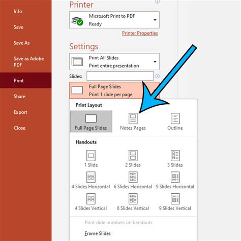 how to print notes from microsoft powerpoint