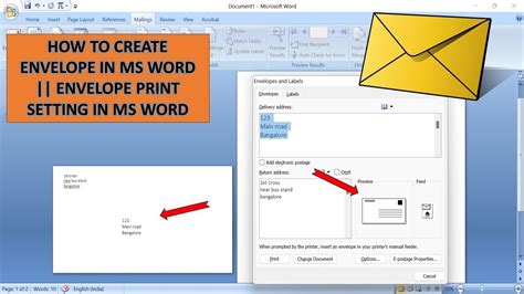 How To Print On A C4 Envelope In Word