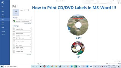 How To Print On Cd Labels In Microsoft Word