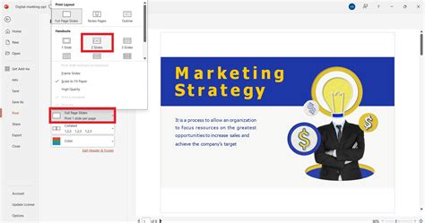 How To Print Pdf With Multiple Slides Per Page