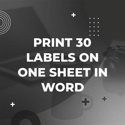 How To Print Several Different Labels On One Sheet