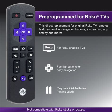 how to program a ge roku replacement remote