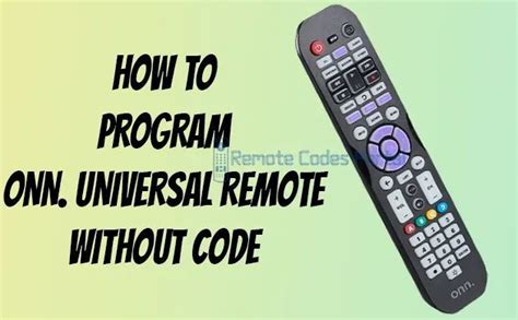 how to program a universal remote to a tv without a code