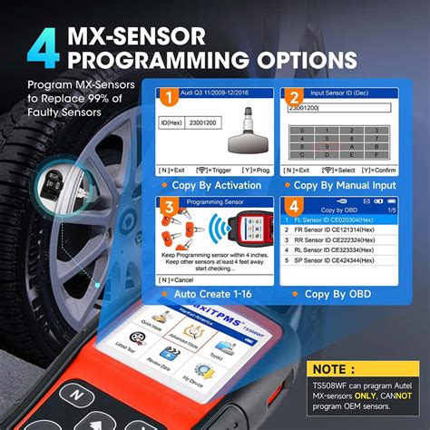 how to program autel mx tpms sensor