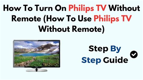 How To Program Philips Tv Without Remote
