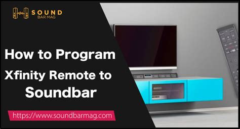 how to program xfinity remote to soundbar