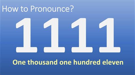 how to pronounce 1111 year in english