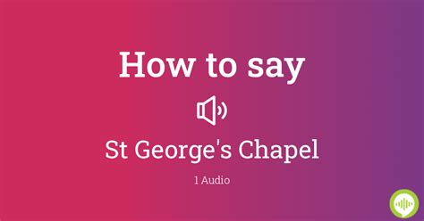 how to pronounce chapel