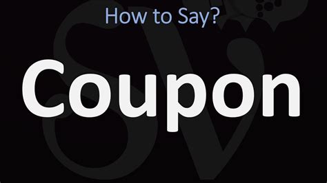 How To Pronounce Coupon In Relaxed English Language