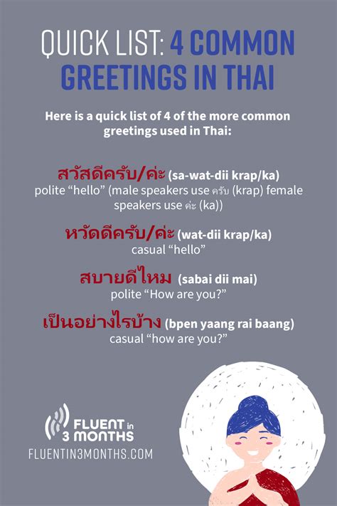 how to pronounce hello in thai