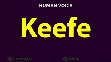 how to pronounce keefe
