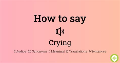 how to pronounce sobbing
