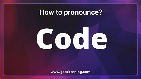 How To Pronounce This Code