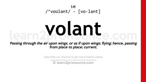how to pronounce volant