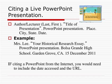 how to properly cite images in a presentation apa