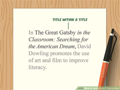 how to properly write a book title in a paper