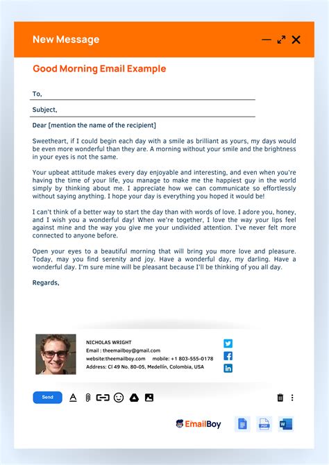 how to properly write good morning in an email