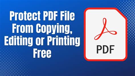 How To Protect A Pdf File From Printing