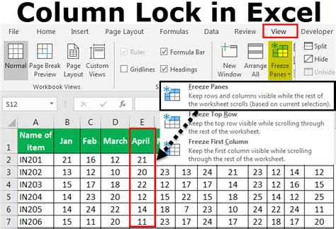 how to protect rows and columns in excel