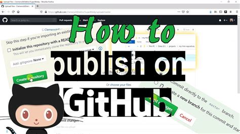 how to publish on github