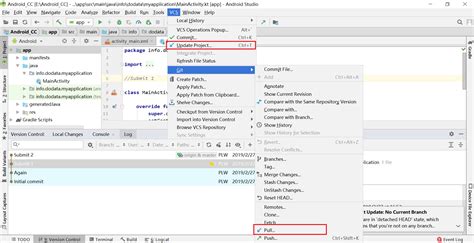how to pull code from github to android studio