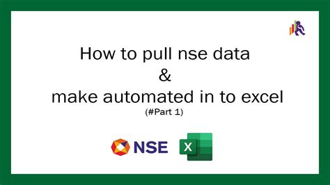 how to pull data from nse to excel
