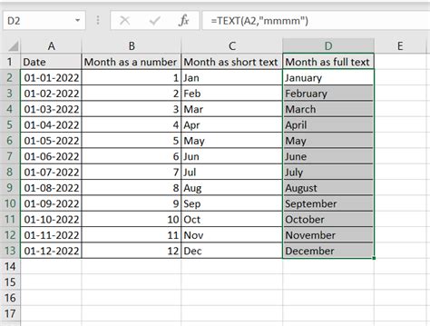How To Pull Just The Month From A Date In Excel