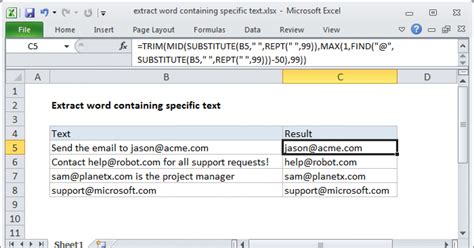 how to pull out text from a cell in excel