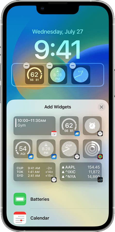 how to pull up widgets on iphone 13