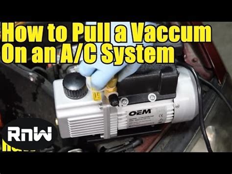 How To Pull Vacuum On Ac Condenser