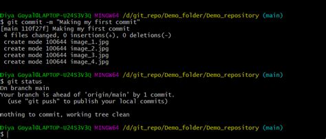 how to push code on github using git bash