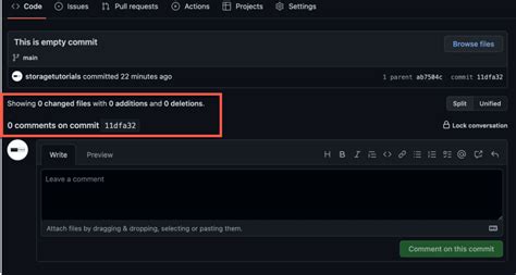 how to push empty commit github