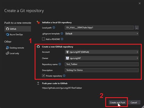 how to push project to github from visual studio code