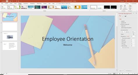 how to put a background in powerpoint presentation