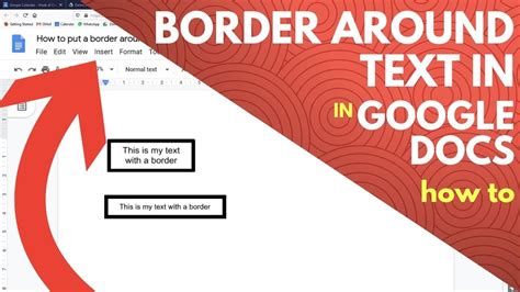 how to put a border around text on google docs