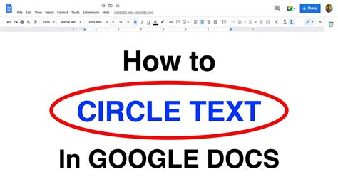 how to put a circle in google docs