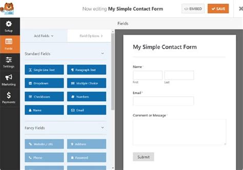 how to put a contact form in wordpress