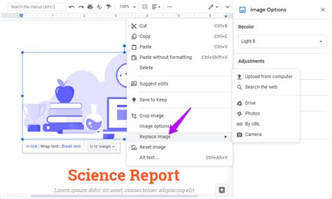 how to put a cover on google docs