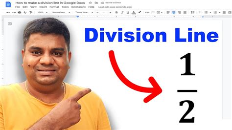 how to put a division line in google docs
