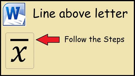 how to put a line over a letter in excel