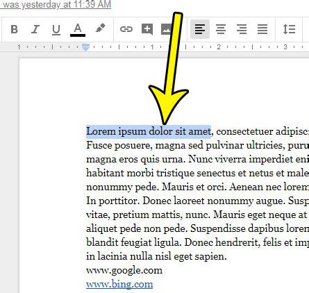 how to put a line thru text in docs