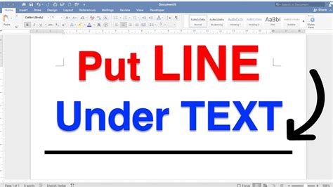 how to put a line under text in docs