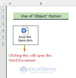 how to put a link to a word document in excel