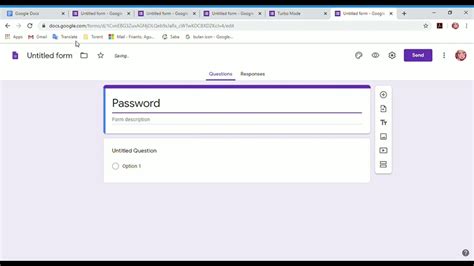 how to put a password on google forms