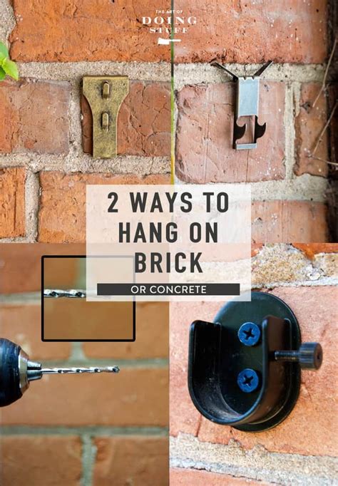 how to put a picture hook in a brick wall