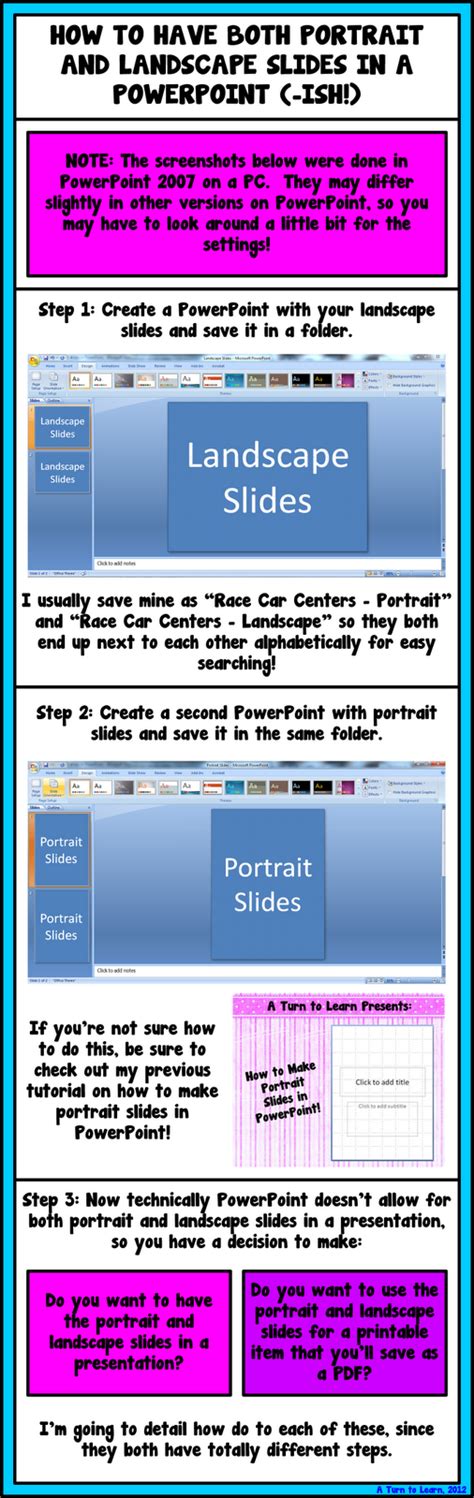 How To Put A Portrait Slide In A Landscape Powerpoint