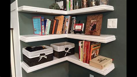 how to put a shelf in a corner