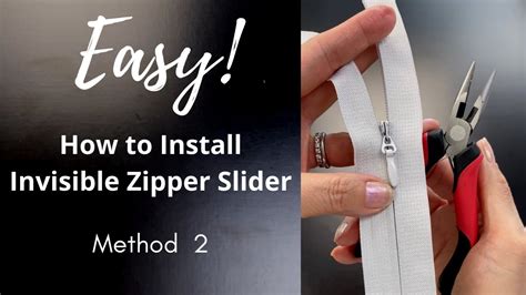 How To Put A Slider On An Invisible Zipper